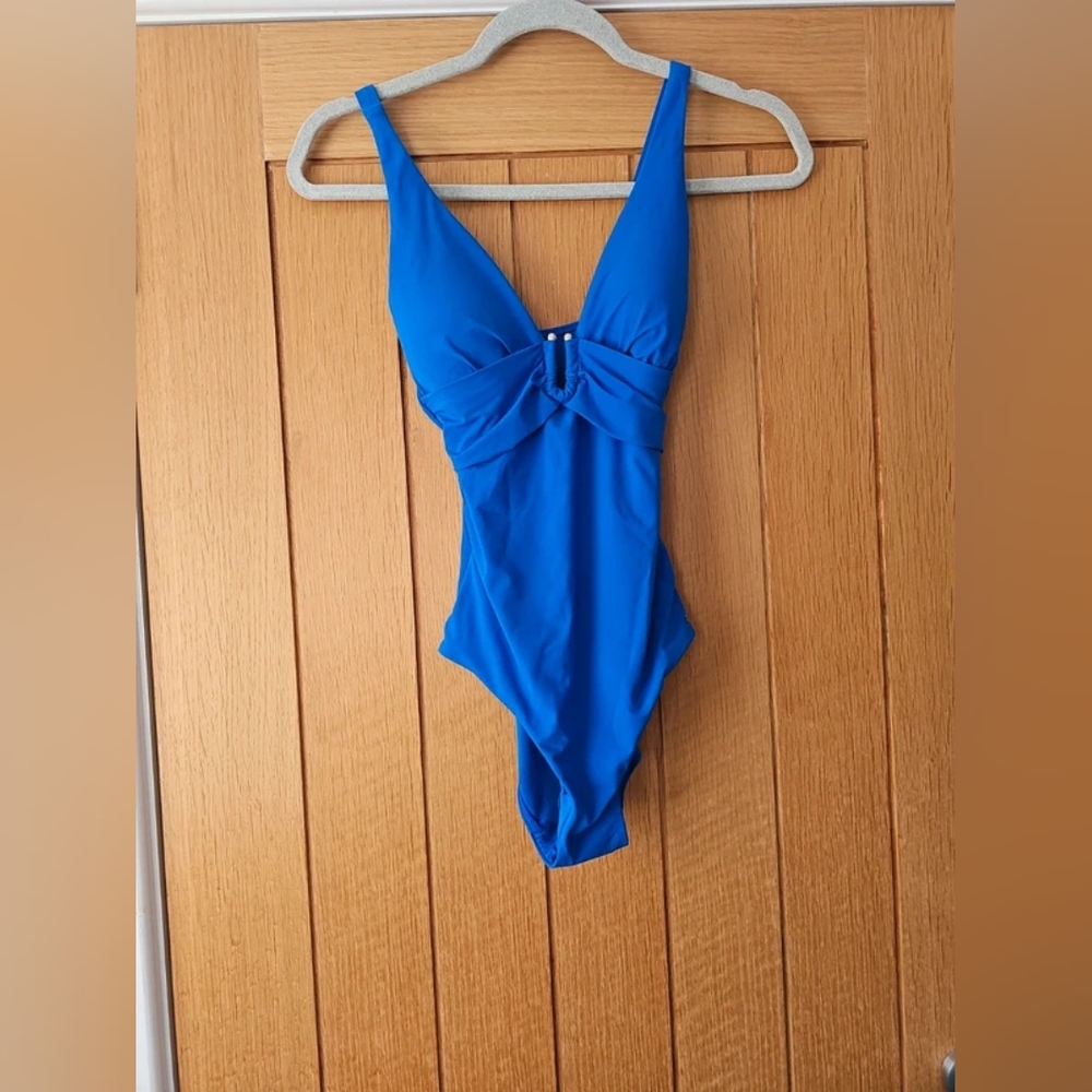 Stylish Blue One Piece Swimsuit